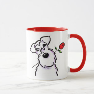 Caneca O querido branco do Schnauzer aumentou