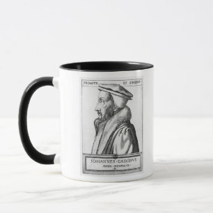 Caneca O retrato de João Calvino envelheceu 53, 1564