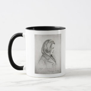 Caneca O retrato de Johanes Brahms envelheceu vinte, 1853