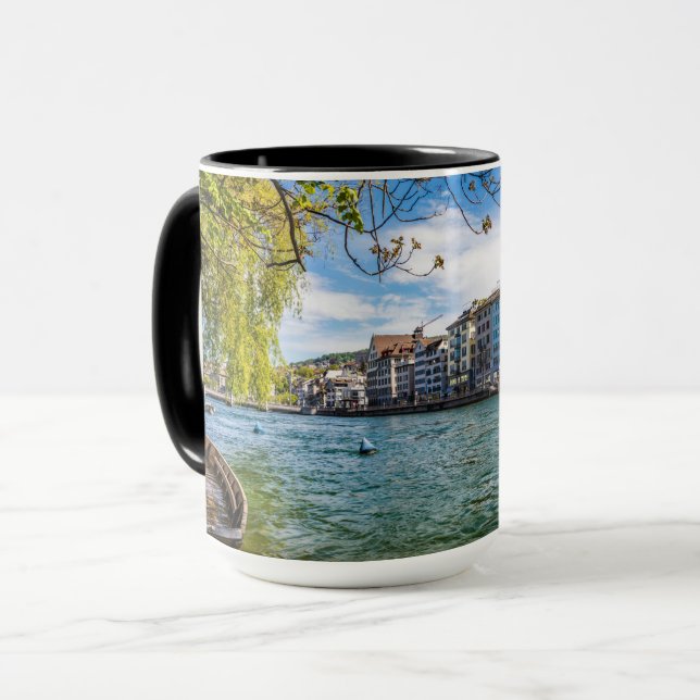 Caneca O rio Limmat, Zurique (Frente Esquerda)
