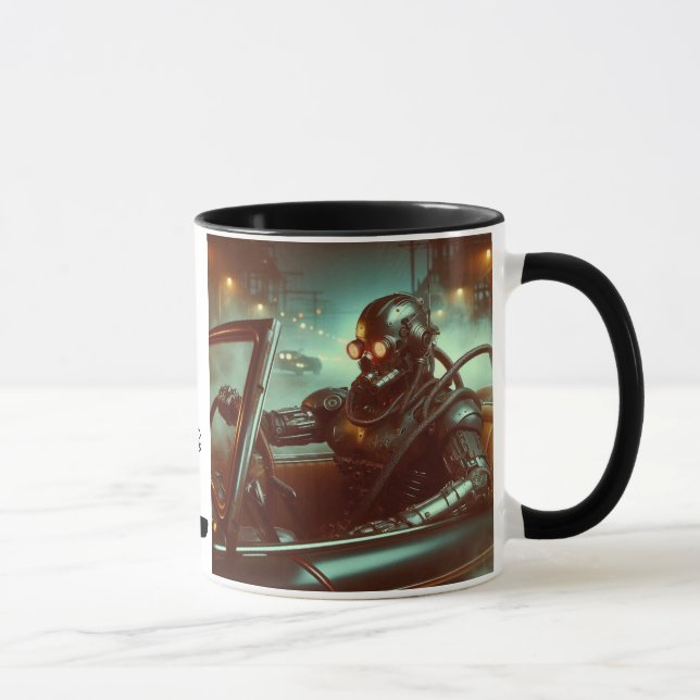 Caneca O Robô Era O Café Cibergun Certo (Direita)