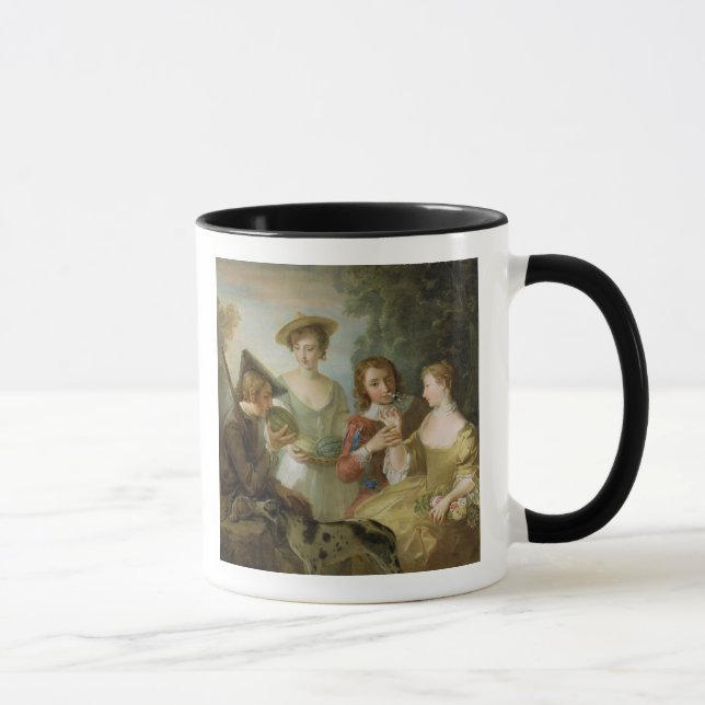Caneca O sentido de cheiro, c.1744-47 (óleo em canvas) (Direita)