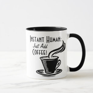 Caneca O ser humano imediato apenas adiciona o café