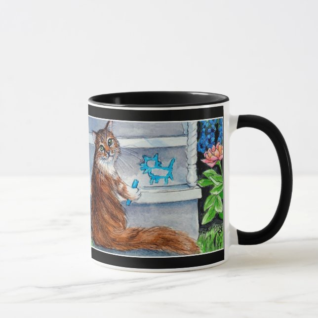 Caneca O sinal do vagabundo do gato, senhora amável vive (Direita)