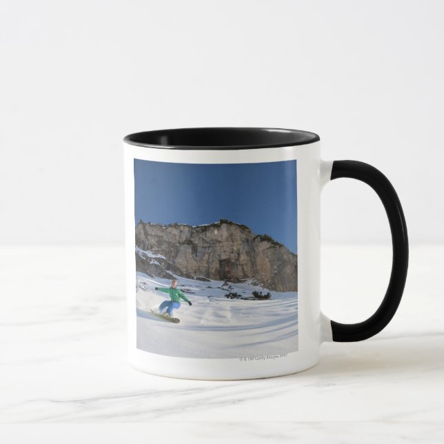 Caneca O Snowboarder livra a equitação (Direita)