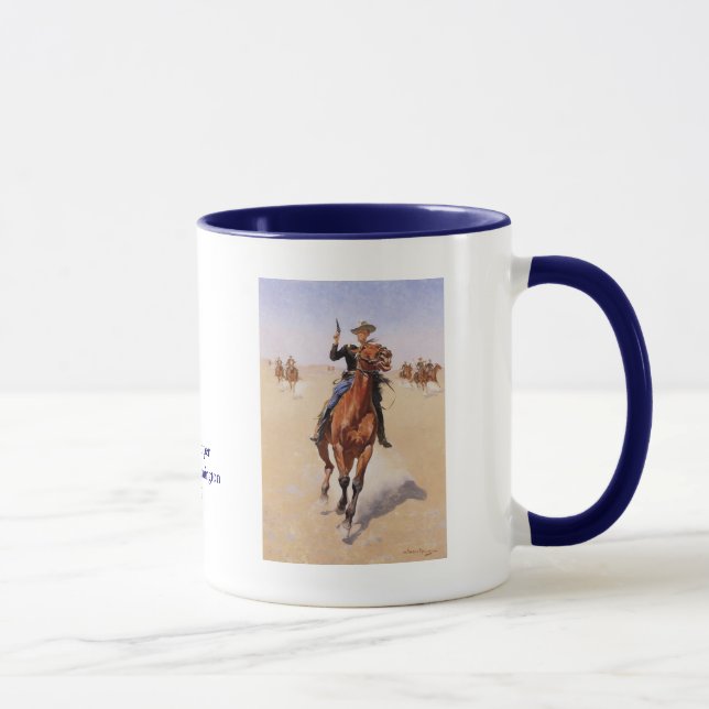 Caneca O soldado por Frederic Remington (Direita)