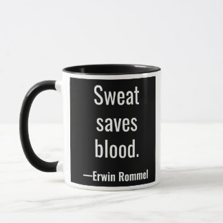 Caneca O suor salvar o sangue. Erwin Rommel