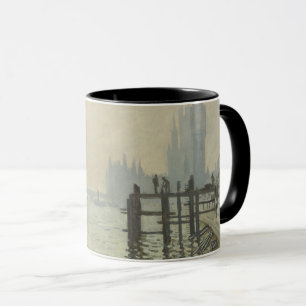 Caneca O Tâmisa Abaixo de Westminster por Claude Monet