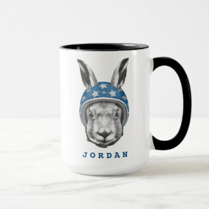 Caneca O temerário do coelho adiciona seu nome