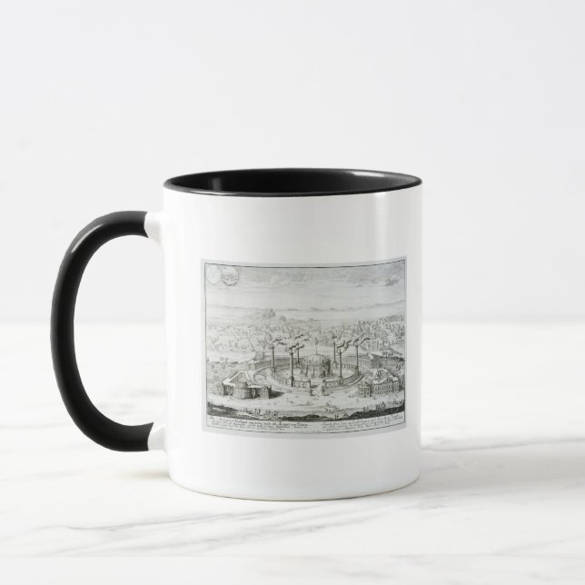 Caneca O templo copiado de um design em uma medalha (Esquerda)