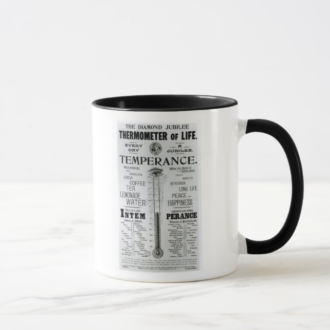 Caneca O termômetro do jubileu de diamante da vida (Direita)