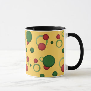 Caneca O teste padrão geométrico pontilha círculos em