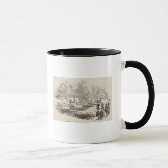 Caneca O tiro dos cervos em Gotha (Direita)