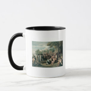 Caneca O Tratado de William Penn com os indianos dentro