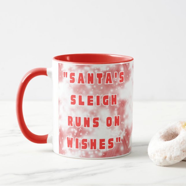 Caneca O trenó do Papai Noel funciona com desejos (Com Donut)