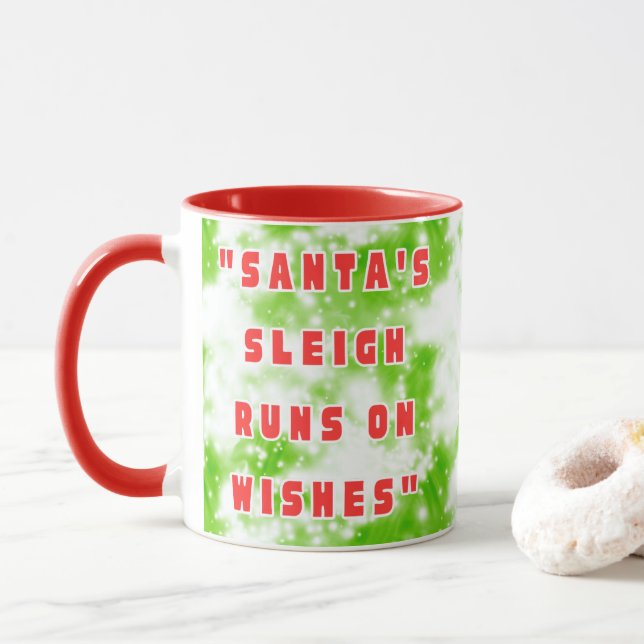 Caneca O trenó do Papai Noel funciona com desejos (Com Donut)
