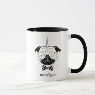 Caneca O unicórnio do Pug   seja original