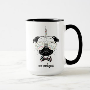 Caneca O unicórnio do Pug seja original