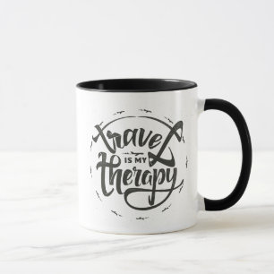 Caneca O viagem é minha terapia