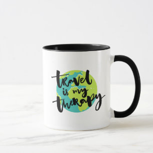 Caneca O viagem é minha terapia