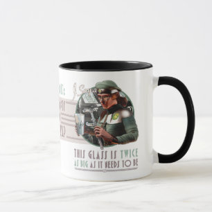 Caneca O vidro é duas vezes mais grande que precisa de