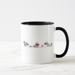 Caneca O vintage bonito Squirrels livros de leitura