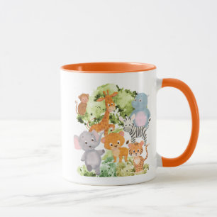 Caneca O zoológico: coleção de animais selvagens fofos