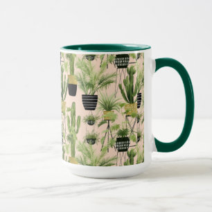 Caneca Oásis Interior  Padrão de alinhamento vegetal