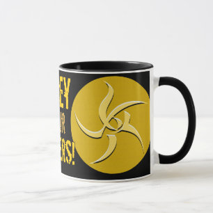 Caneca Obedeça aos Vossos Velhos! Sinal amarelo Ringer M