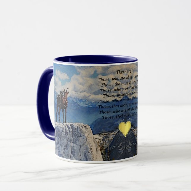 Caneca Oberhalsi Pack Goat nas montanhas de Idaho/desenha (Frente Esquerda)