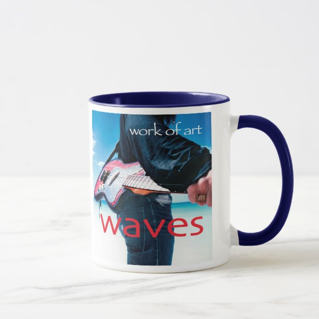 Caneca Obra de arte/caneca azul (Direita)