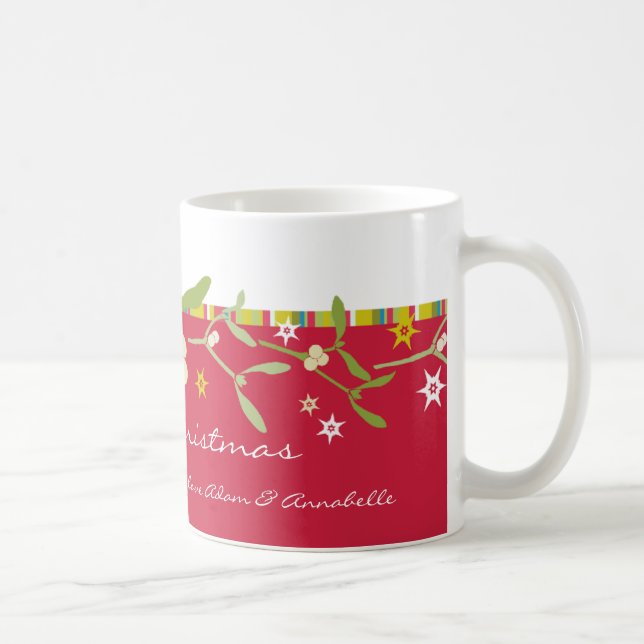 Caneca Obrigado de natal vermelho, projetado de forma exc (Direita)