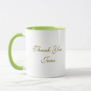 Caneca Obrigado Jesus, Trendente Cristão, Faith Mug.