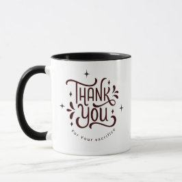 Caneca Obrigado para o seu sacrifício