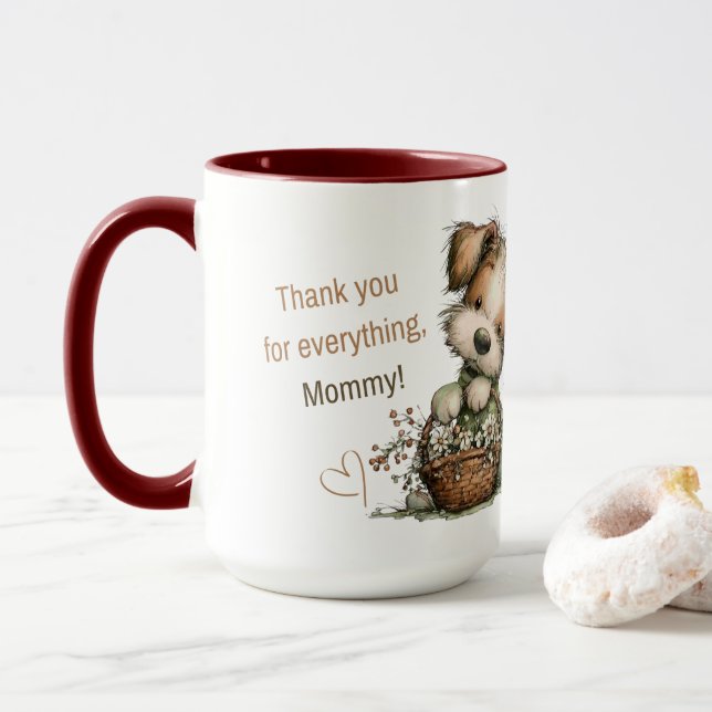 Caneca Obrigado por tudo, Mamãe! (Com Donut)