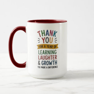 Caneca Obrigado por um Ano de Aprendizado