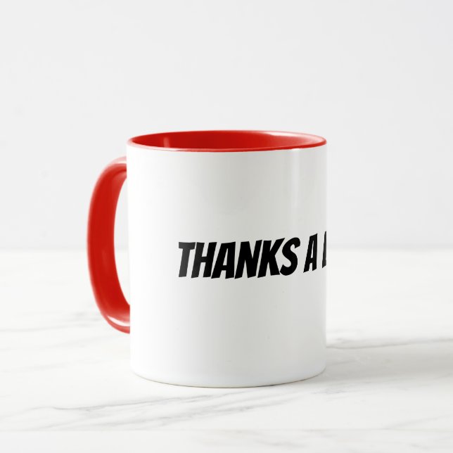 Caneca obrigado por um montão (Frente Esquerda)