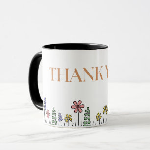 Caneca "Obrigado" Prado de Flores Silvestres – Flo
