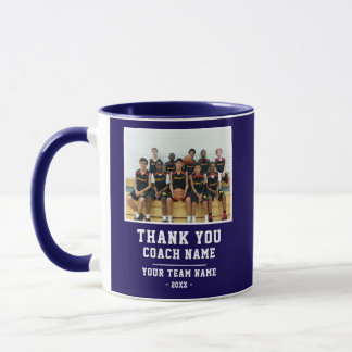 Caneca Obrigado Treinador Nome da Equipe Foto