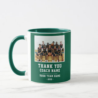 Caneca Obrigado Treinador Nome da Equipe Foto