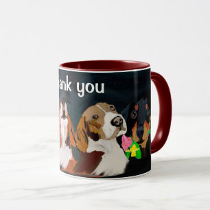 Caneca Obrigado - uma reunião de cachorro