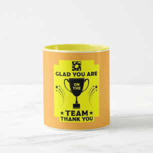 Caneca Obrigados da equipe corporativa