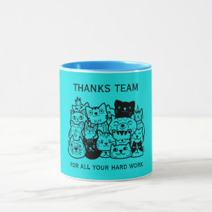 Caneca Obrigados da equipe corporativa