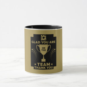 Caneca Obrigados da equipe corporativa