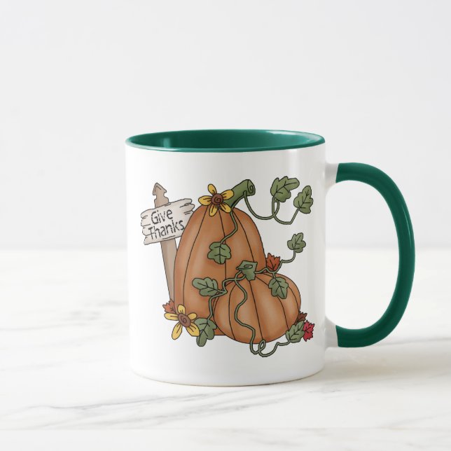 Caneca Obrigados de Ação de Graças Pumpkins (Direita)