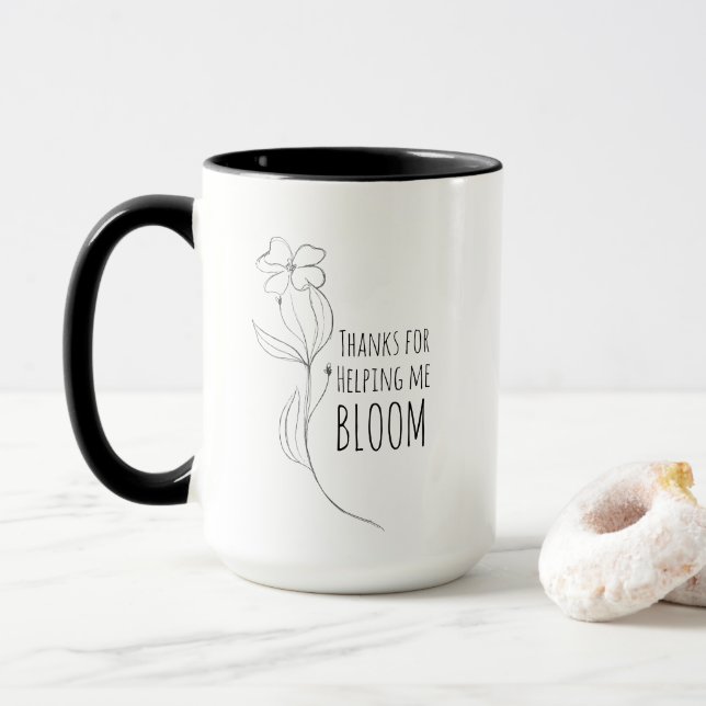 Caneca Obrigados Para Me Ajudar A Bloom Mug (Com Donut)