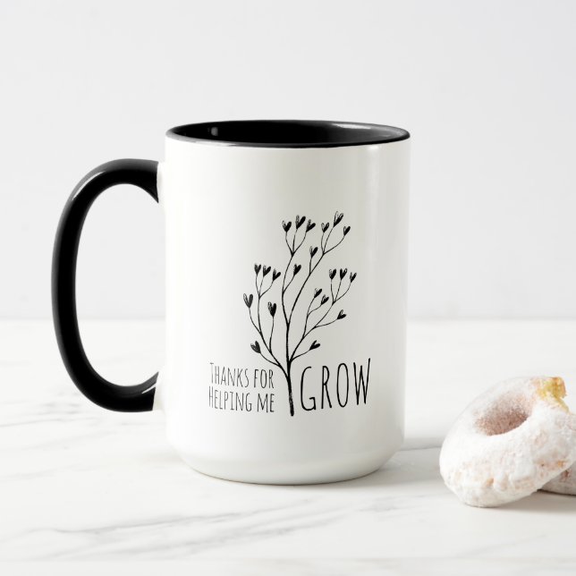 Caneca Obrigados Para Me Ajudar A Cultivar Mug (Com Donut)