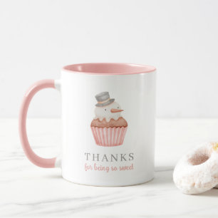 Caneca Obrigados Por Ser Tão Doce Cupcake De Neve