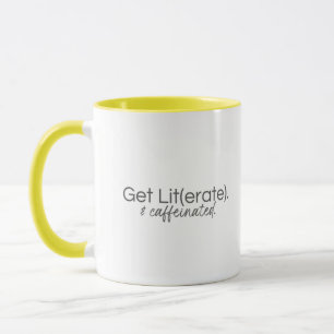 Caneca Obter Lit(erate). & Cafeína Mug