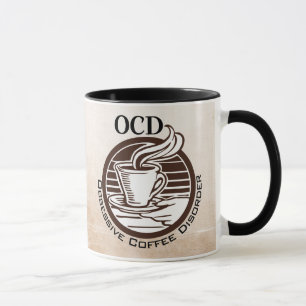 Caneca OCD: Desordem obsessiva do café